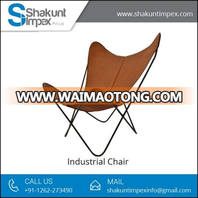 Original Leather Made Butterfly Style Chair at Economical Price