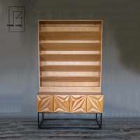 Factory Price Display Cabinet, Special Carved Wood Storage Cabinet, Vintage Wood Bookcase