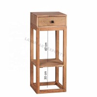 Wooden Telephone Table with Shelf and Drawers Side Table Night Stand for Bedroom Living Room Furniture