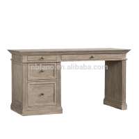 FN-6552 High quality antique wood table with locking drawers