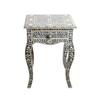 Excellent Quality Durable Elegant Design Bone Inlay Side Table at Low Price