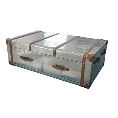 High Quality Leather Trunk Coffee Table